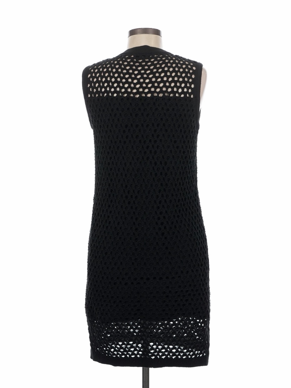 LNA Clothing Womens Black Knit Crochet Midi Dress Boho Sleeveless Crew Neck M - Picture 4 of 10